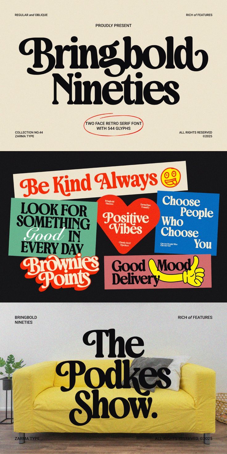 Bringbold Nineties — Nostalgic Retro Serif Font