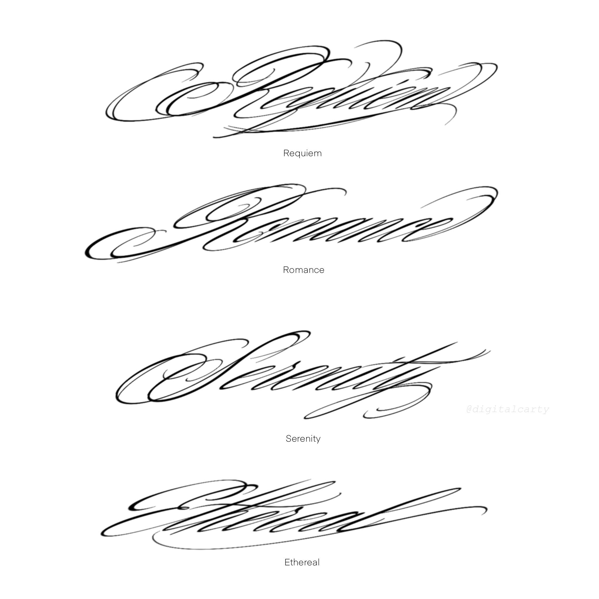 Digitalcarty’s Calligraphy Font Tattoo