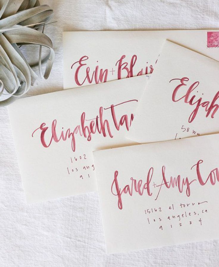 These Hand-Lettered Wedding Envelopes Will Give You Calligraphy Envy