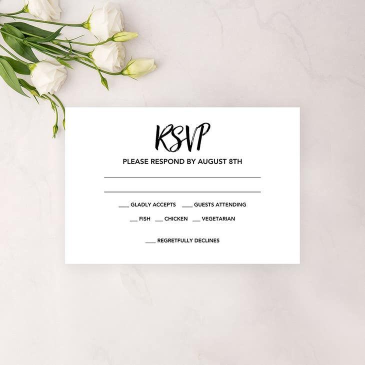 Custom Wedding RSVP Cards — Handwritten Elegance