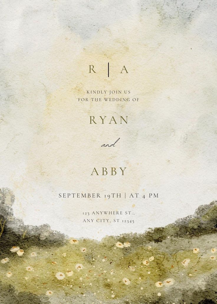 Vintage wedding invite | Must have canva pro to use because of the background