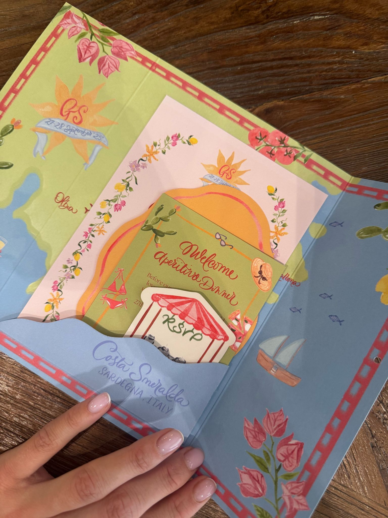 Bespoke Calligraphy and illustration wedding stationery