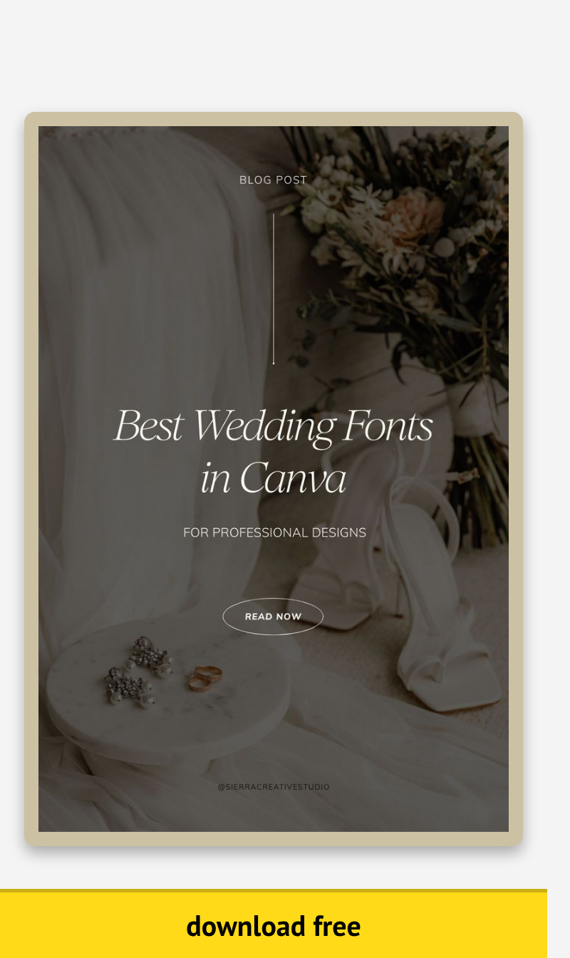 Top Canva Fonts for Your Dream Wedding Invitations