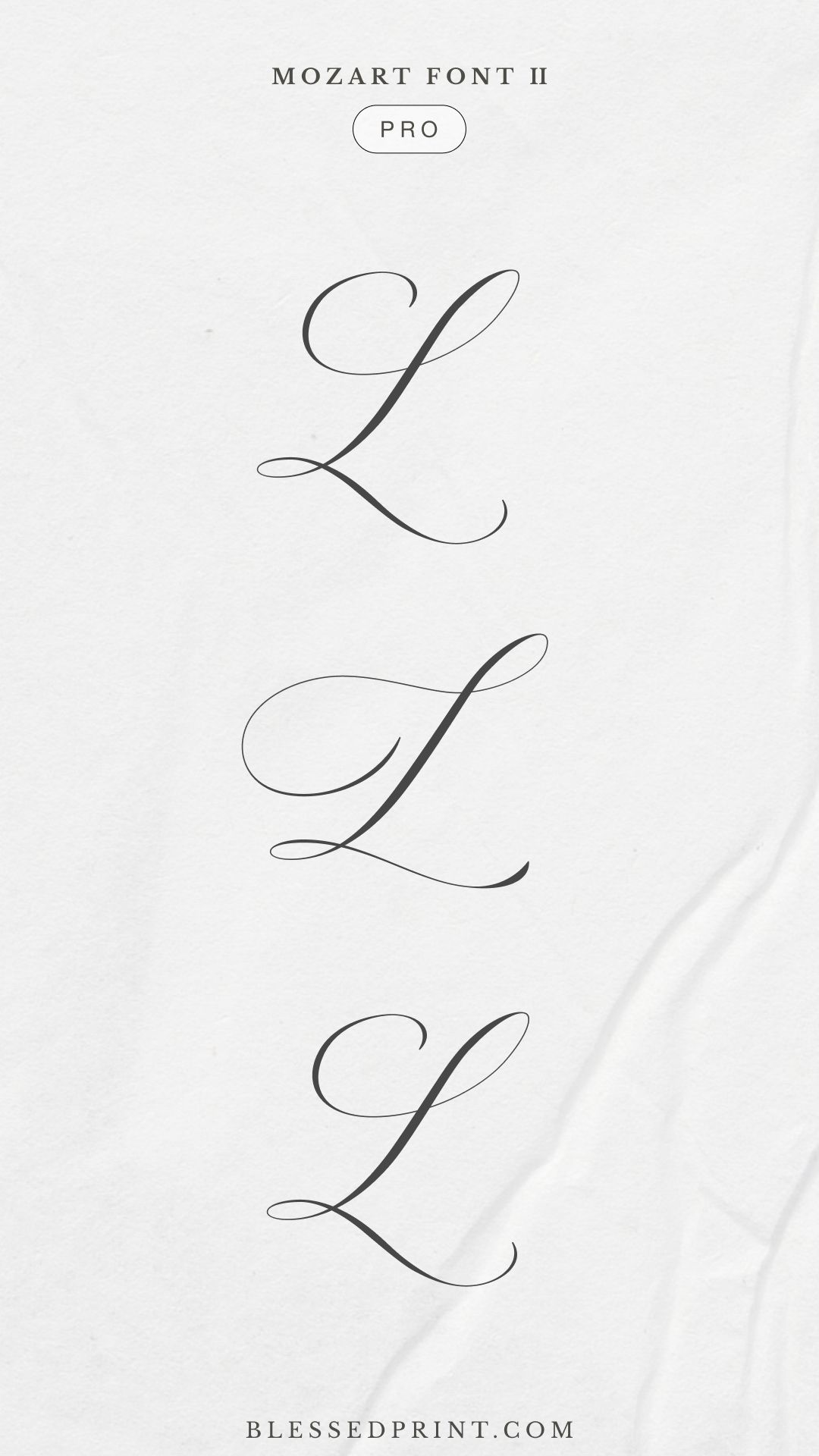 Calligraphy Letter L for Luxury Wedding Invitations and Signature Monograms