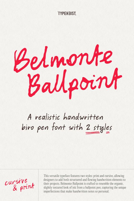 Belmonte Ballpoint Handwriting Font