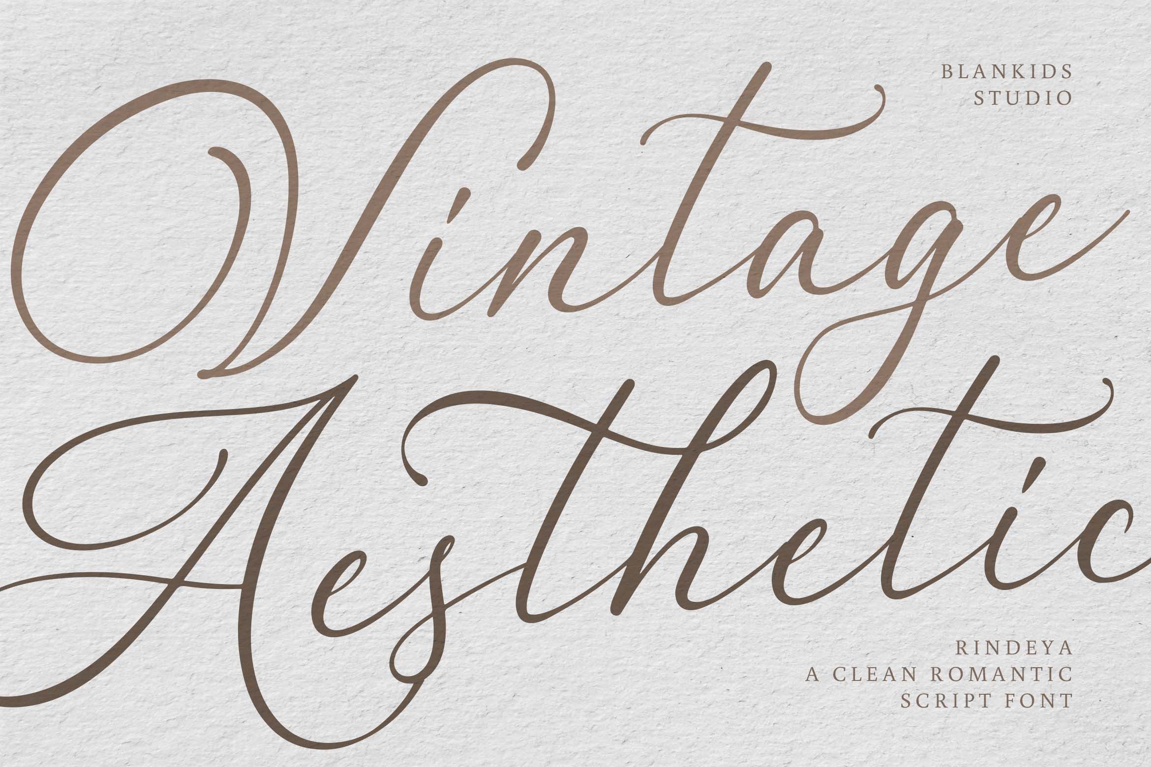 Rindeya A Clean Romantic Script Font by Blankids Studio | Creative Market