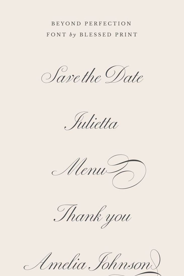 💍 ‘FREE Beyond Perfection Script – A Graceful Wedding Font by Blessed Print’