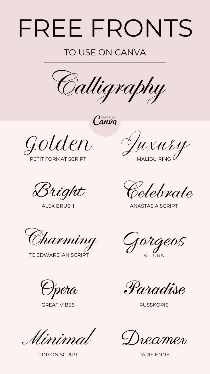 ✨ Elevate Your Designs with These Free Calligraphy-Style Fonts! 🖋️♥ Use Them for Free on Canva 🎨✨