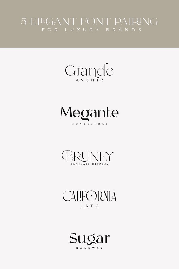 5 Elegant Font Pairings
