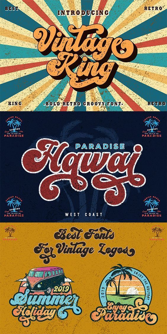 Vintage King — Retro Groovy Font