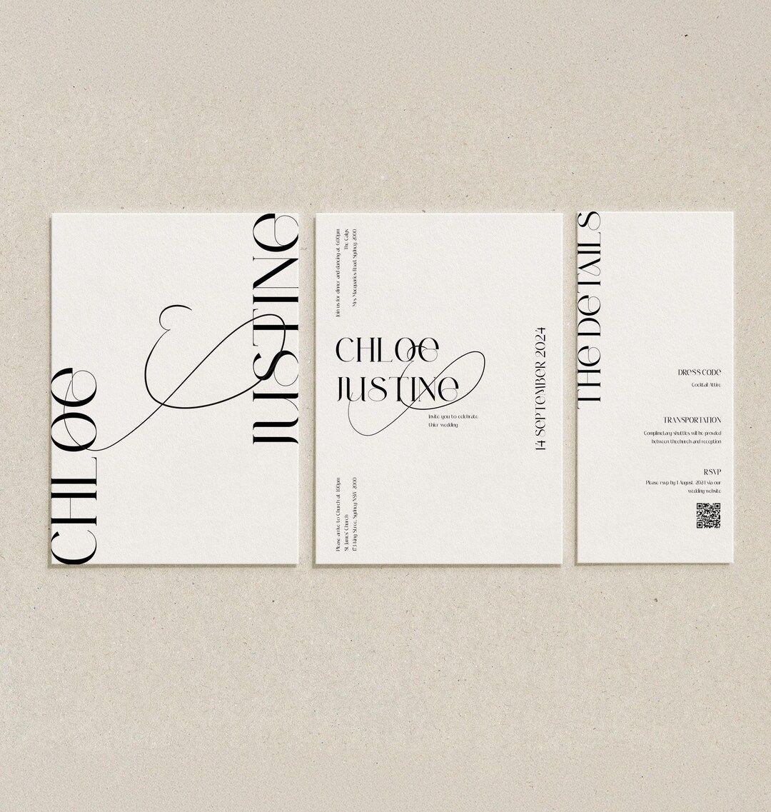 Modern Lux Wedding Invitation Package| DIY Wedding Invitation| Editable Printable Template | Instant Download — Etsy Canada