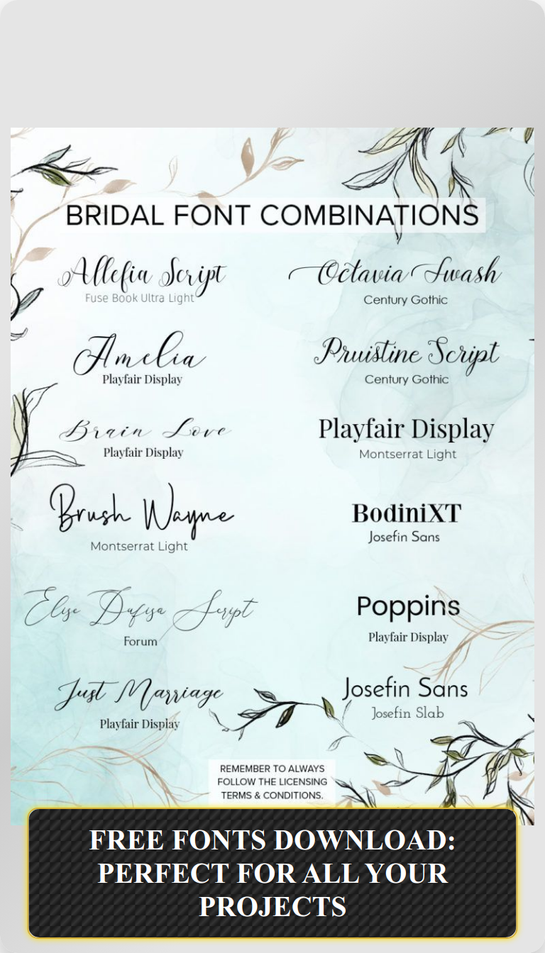 Free Pretty Fonts: Wedding Invitation Lettering