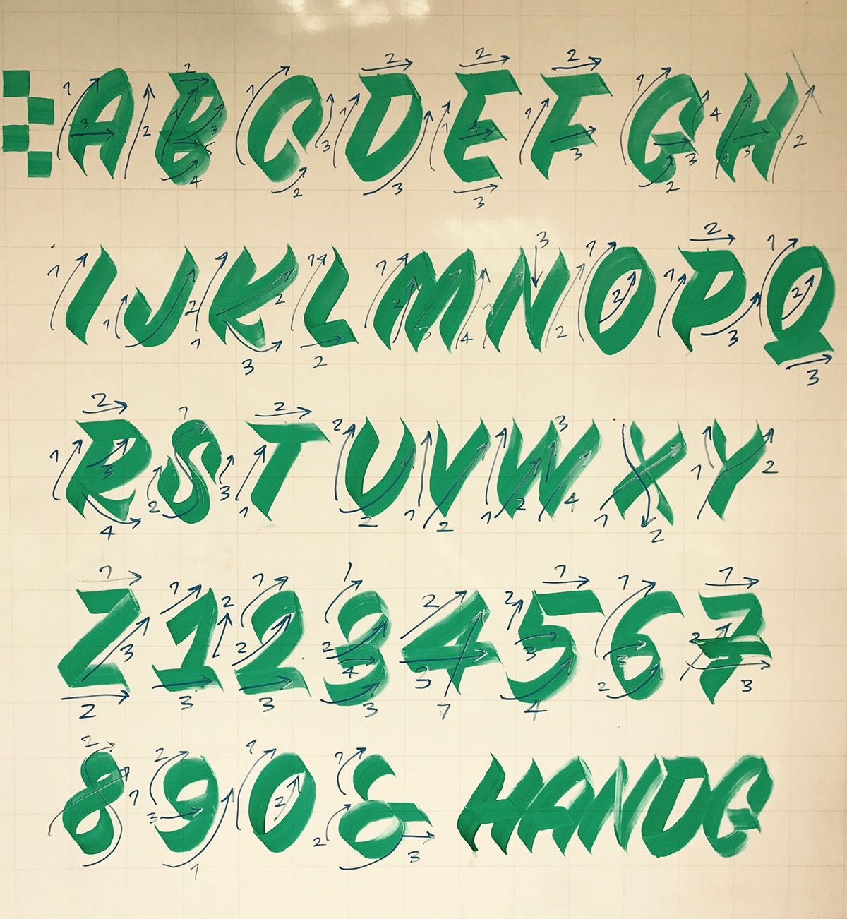 Single stroke capitals / Mayúsculas rápidas — César Puertas