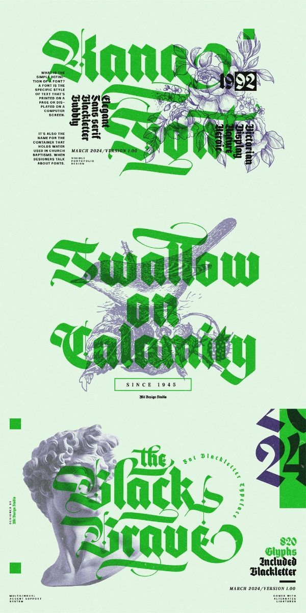 Black Brave Typeface