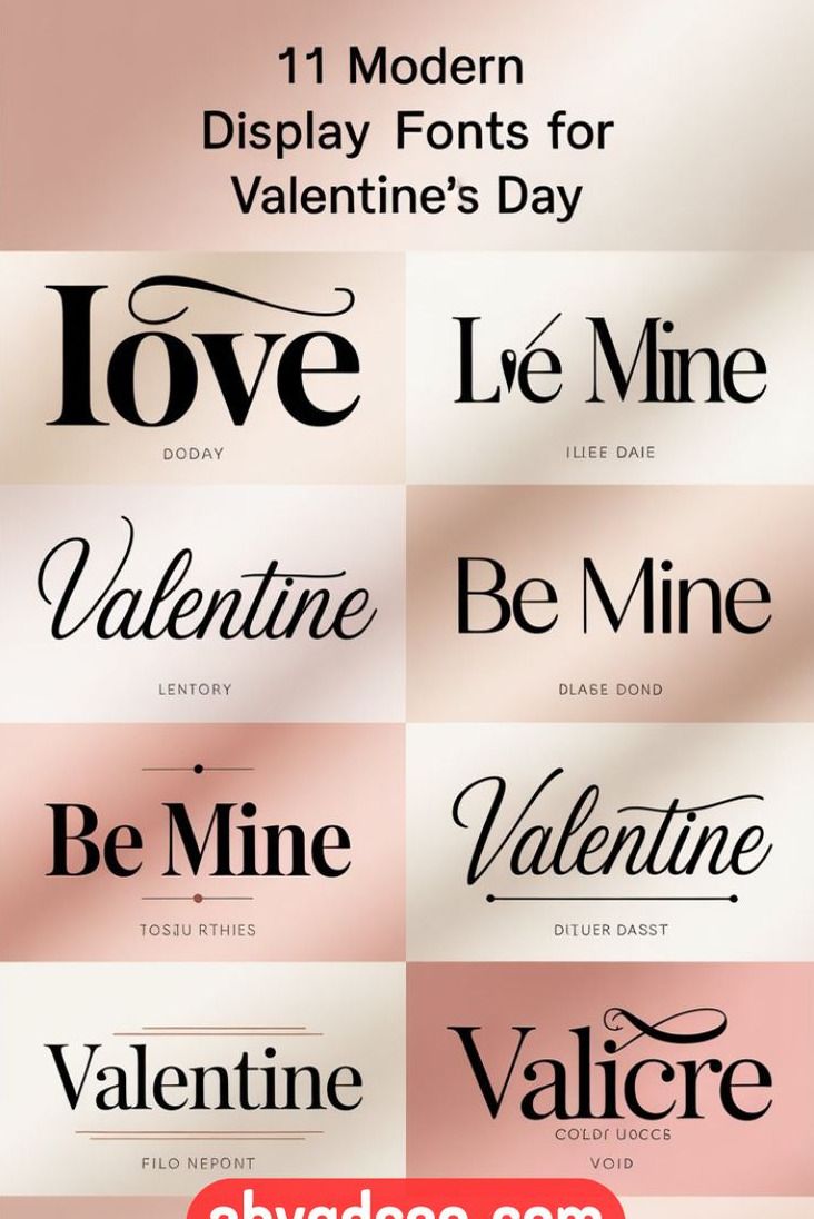 11 Modern Display Fonts for Valentine’s Day