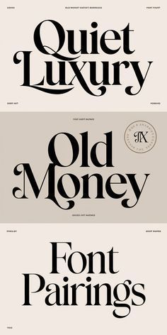 Canva Font Combinations for an Old Money Aesthetic, Think Elegant, Understated💫