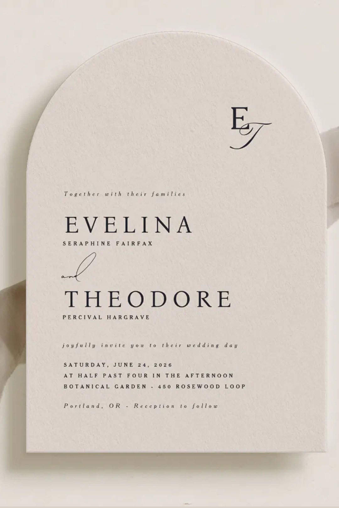 Parker Monogram Wedding Invitation