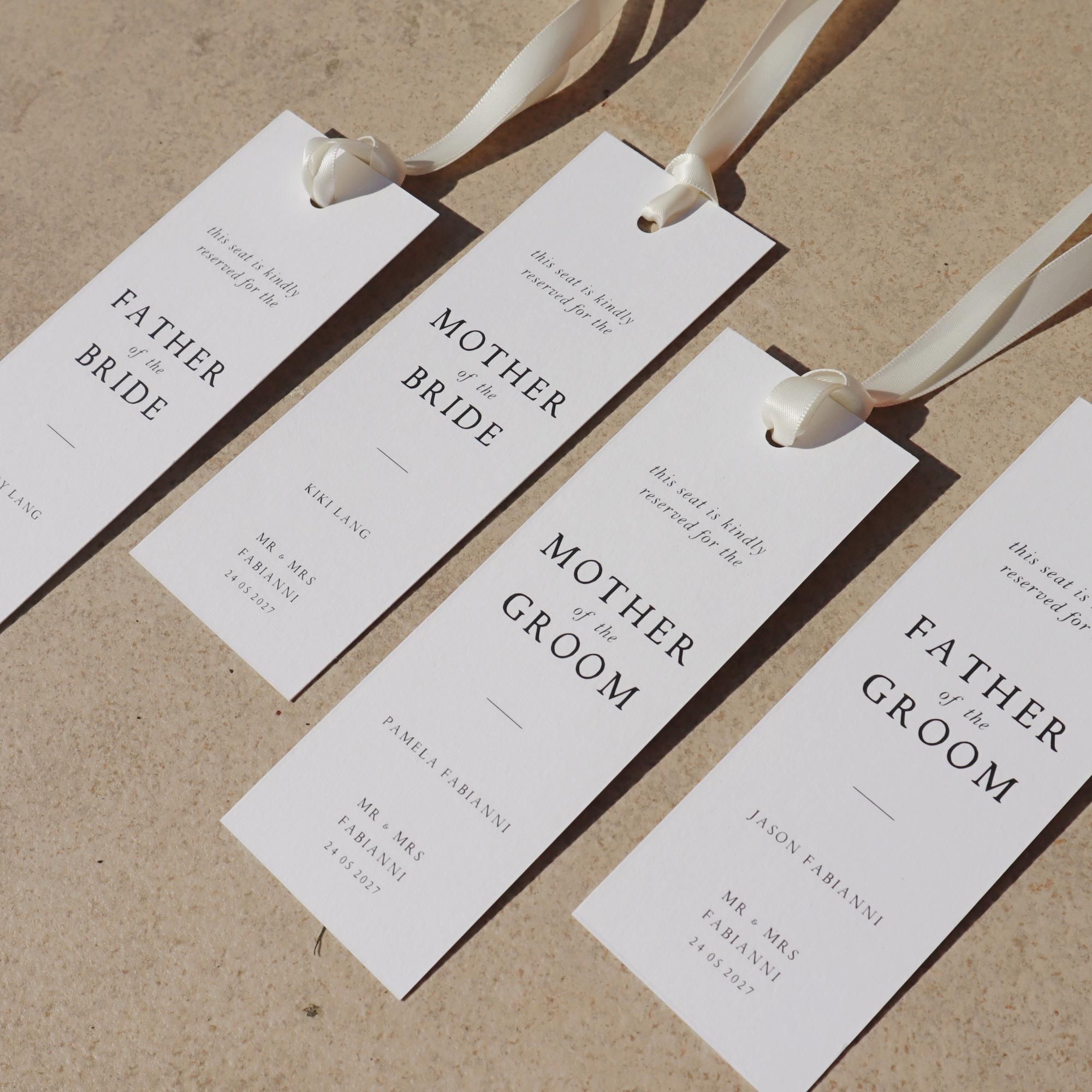 Minimalistische Hochzeits-Tischkärtchen: Schlichte Eleganz für den besonderen Tag!