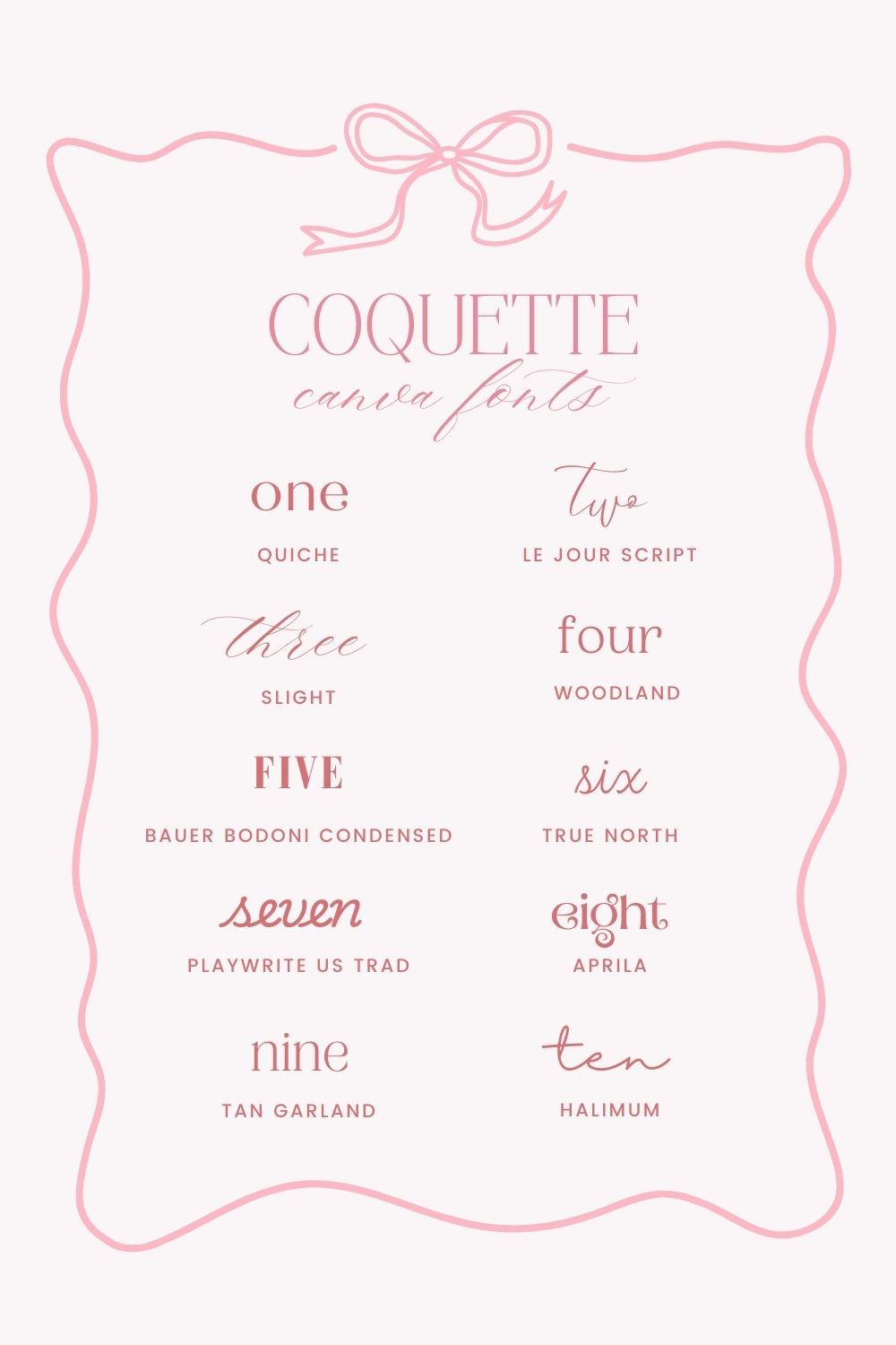 Coquette Canva Fonts