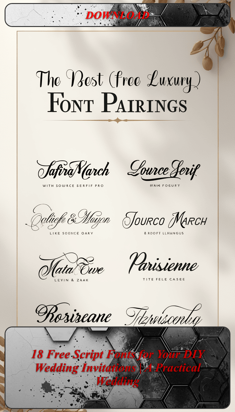 18 Free Script Fonts for Your DIY Wedding Invitations | A Practical Wedding
