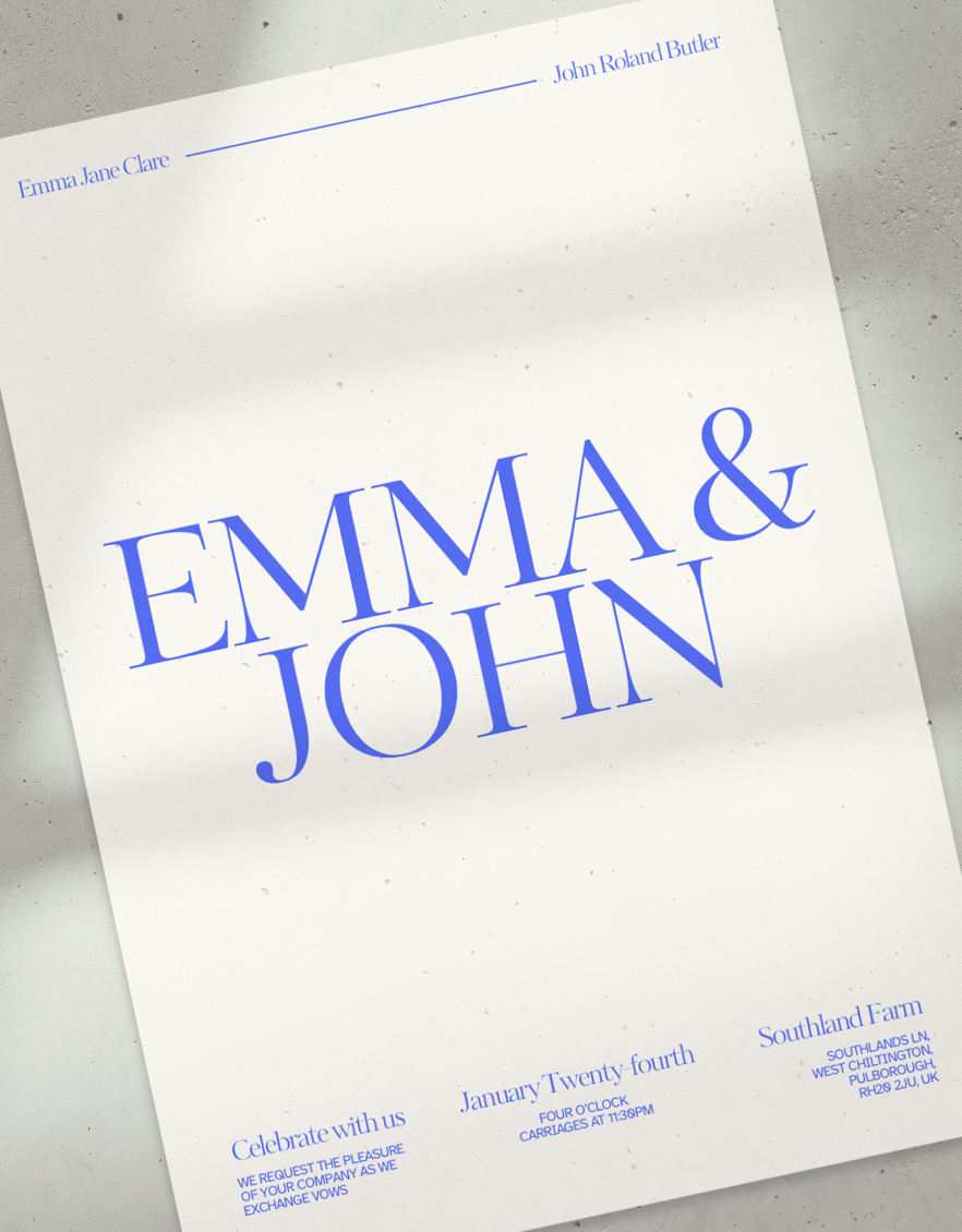 Modern Minimalist Wedding Invite Template – Customizable Canva Design | Etsy