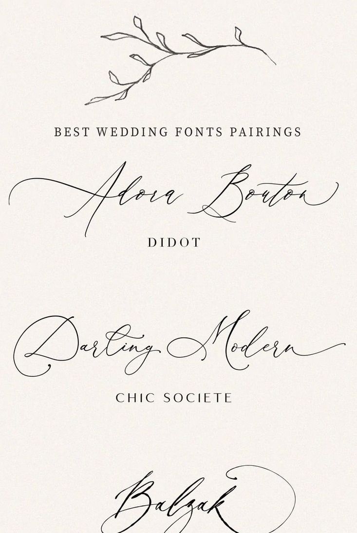 Wedding Font Pairings Vol.1