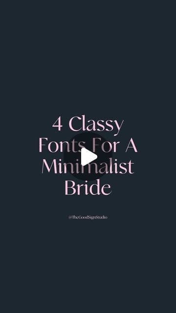 Minimalist Wedding Stationery with Elegant Modern Fonts👌