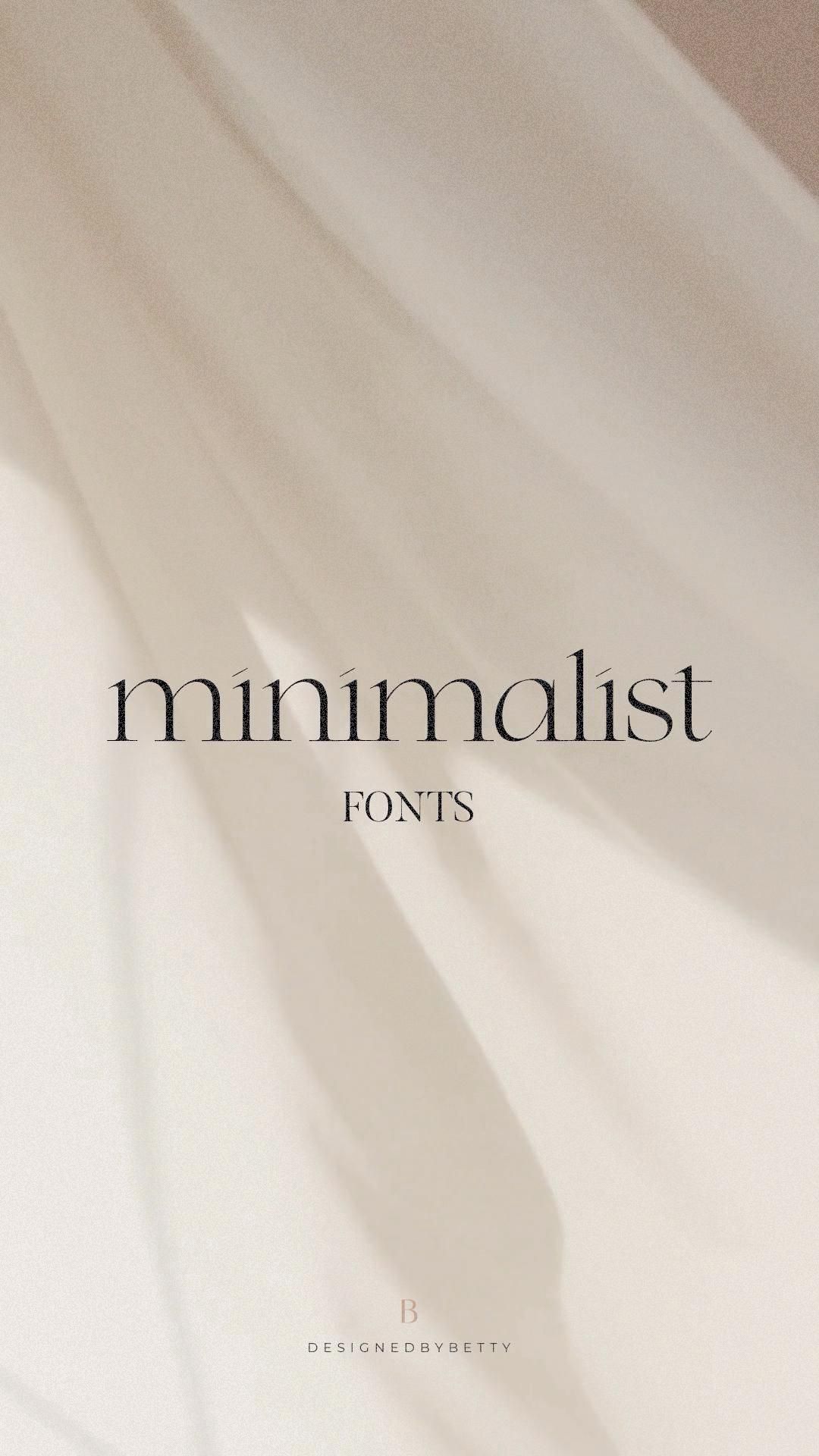 Minimalist fonts for your next branding project.
