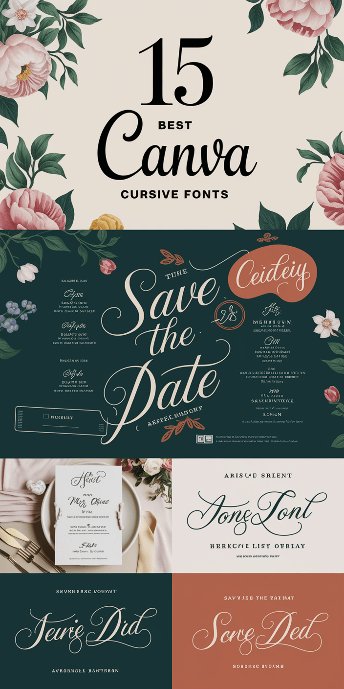 15 Best Canva Cursive Fonts for Wedding Invitations