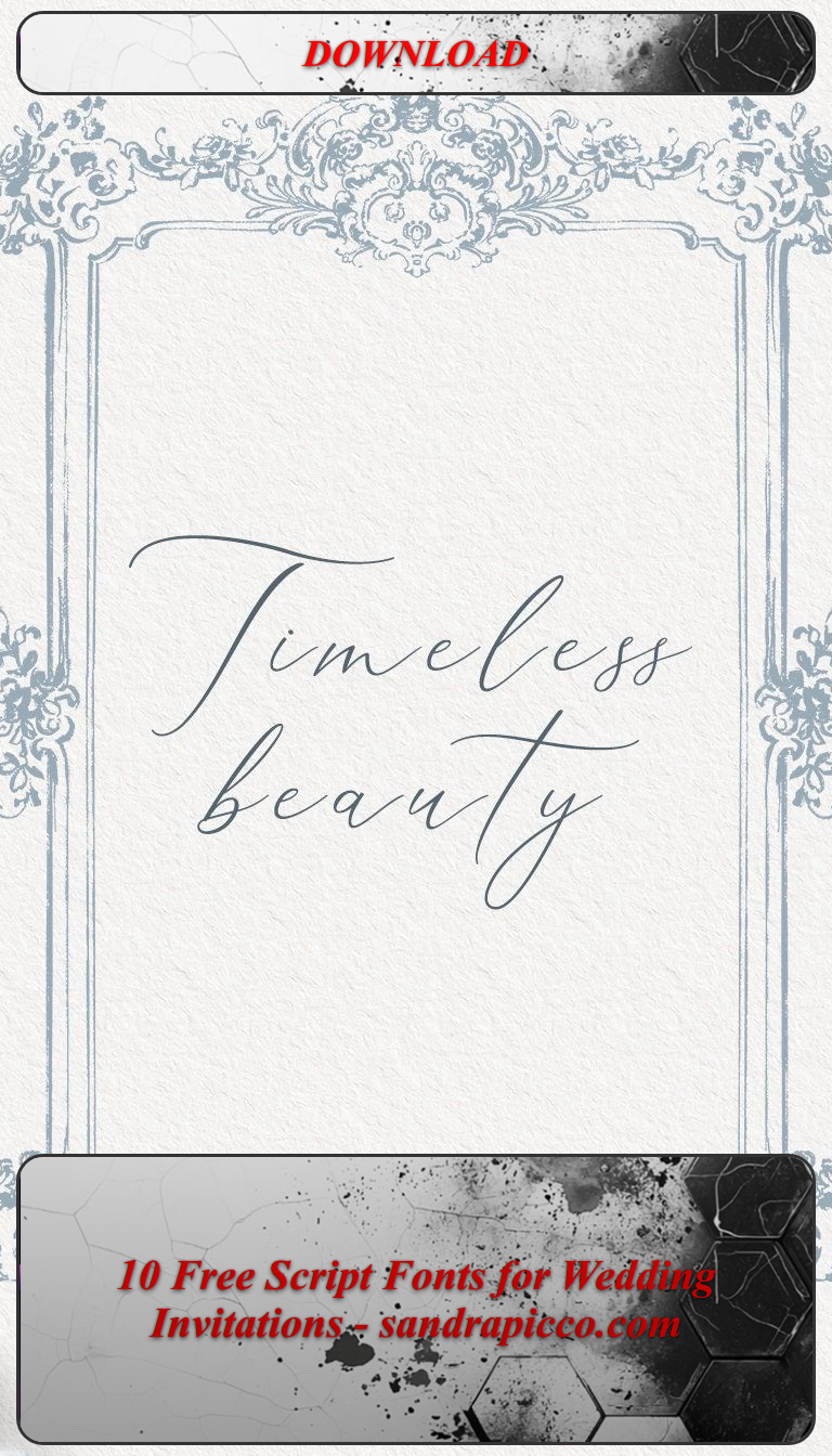 10 Free Script Fonts for Wedding Invitations — sandrapicco.com