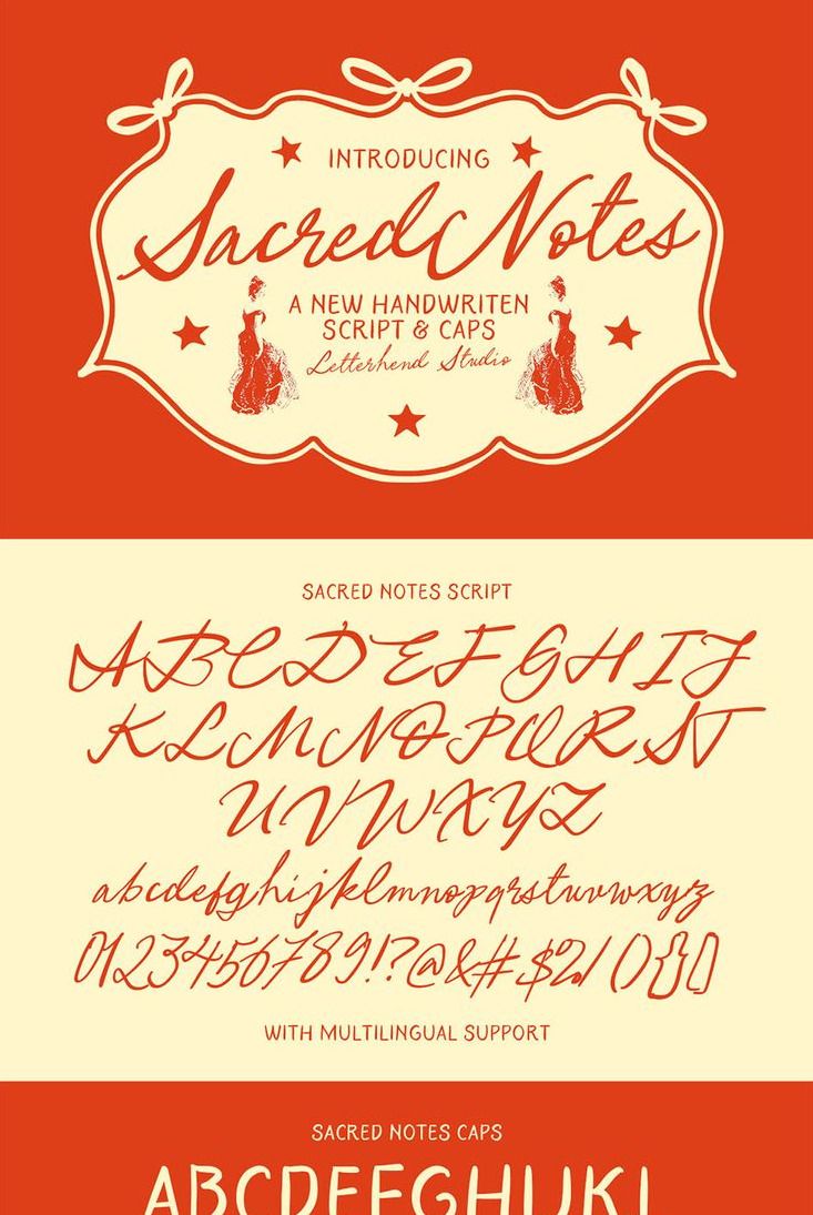 Sacred Notes Handwritten Font