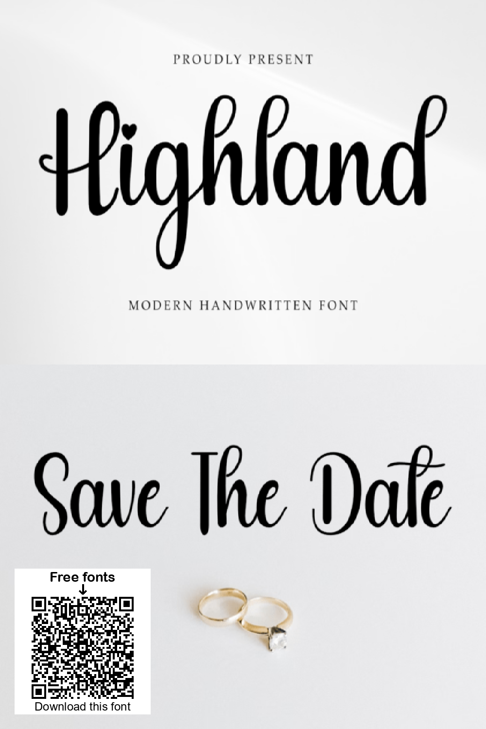 Highland Font: Elegant Cursive Script for Wedding & Logo Design