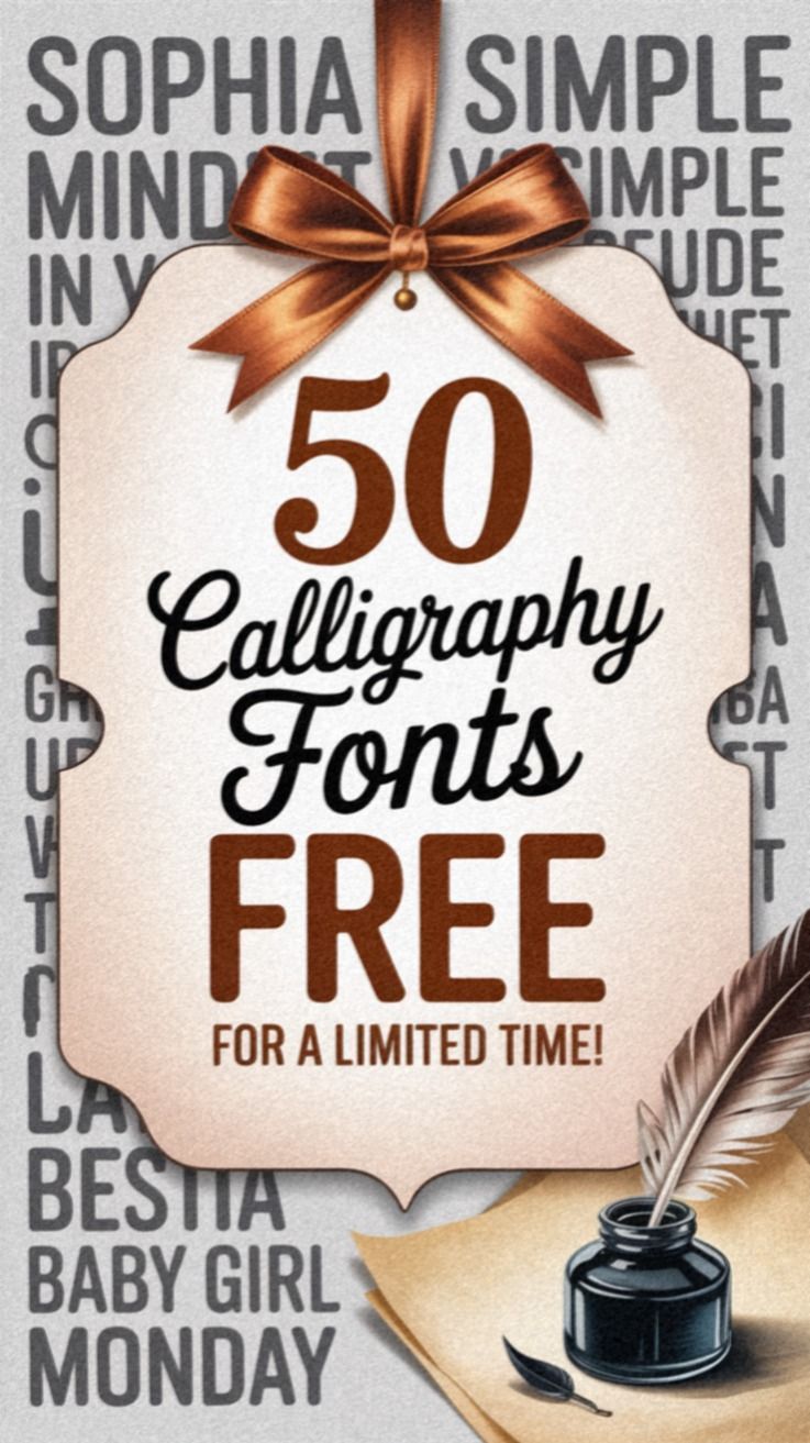 Elegant Calligraphy Font Bundle for Weddings and DIY Projects