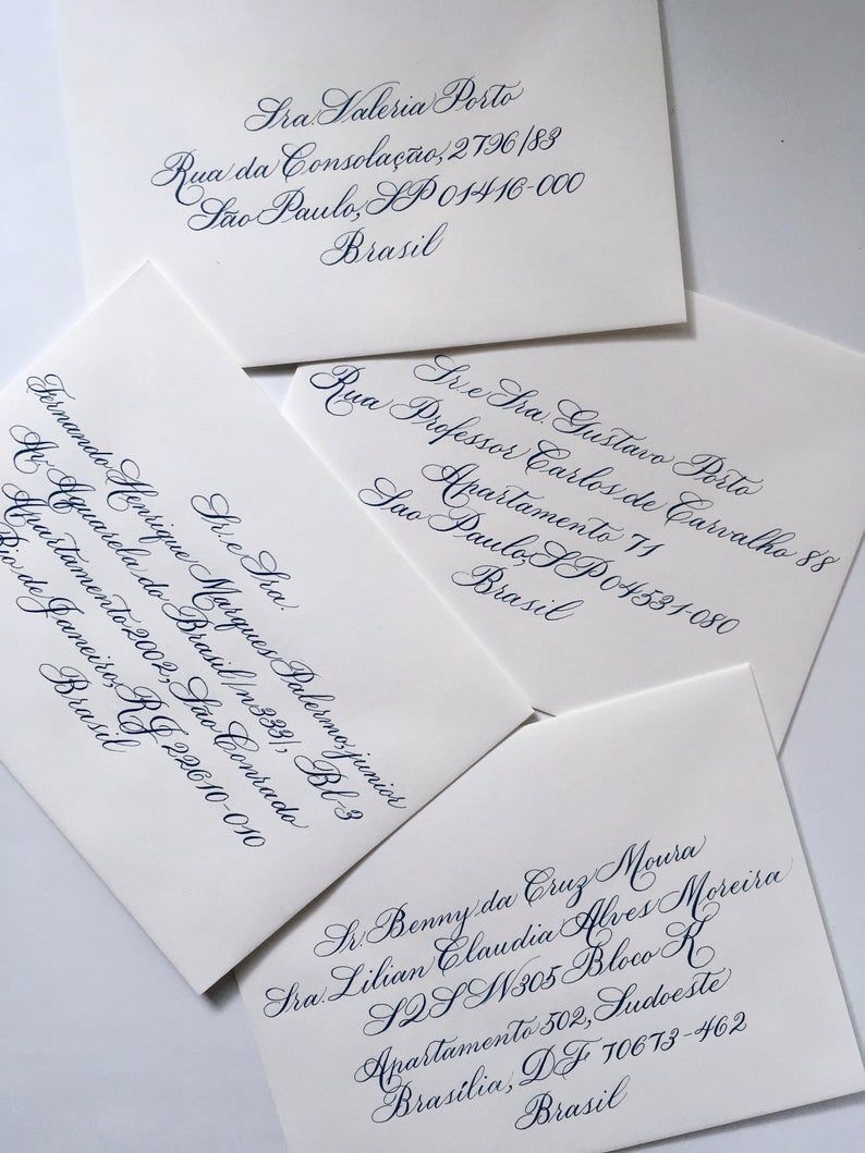 Envelope Calligraphy — Classic Copperplate Calligraphy on Light Colored