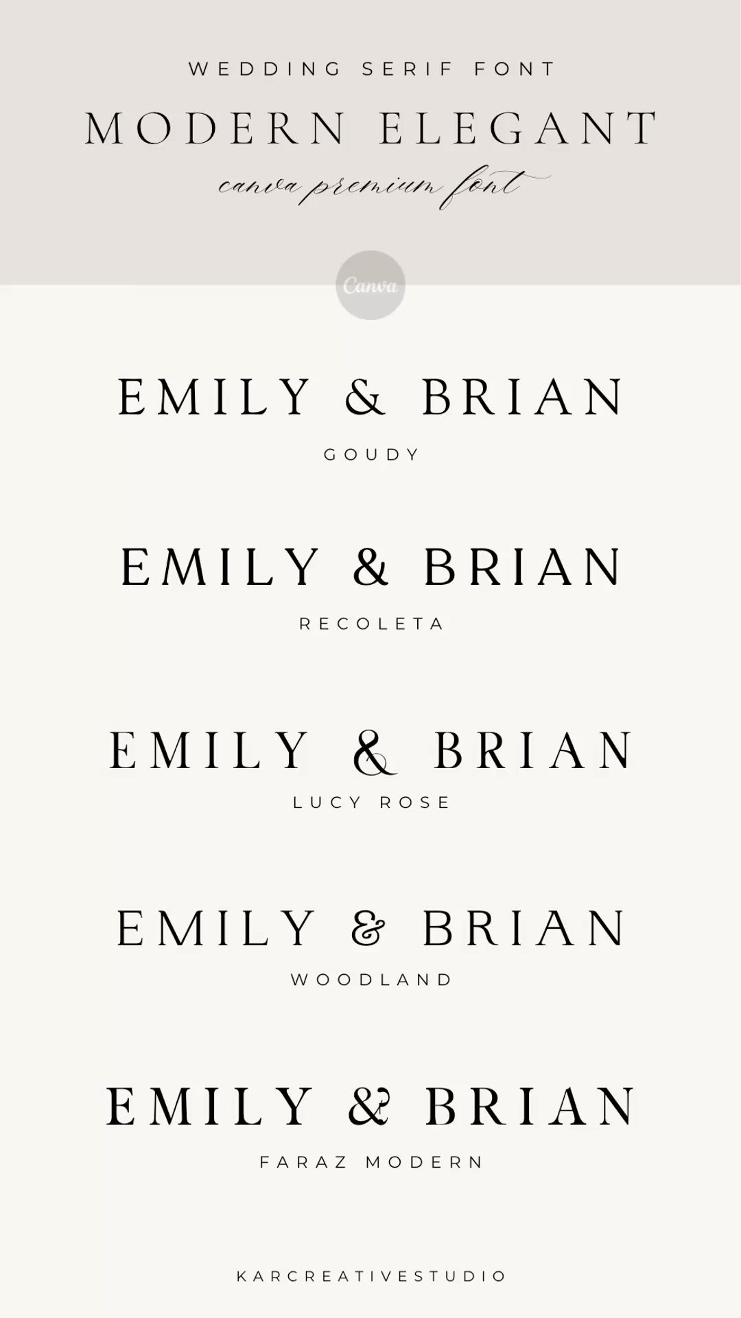 Modern Elegant Serif Fonts on Canva for Chic & Stylish Designs: Font Ideas