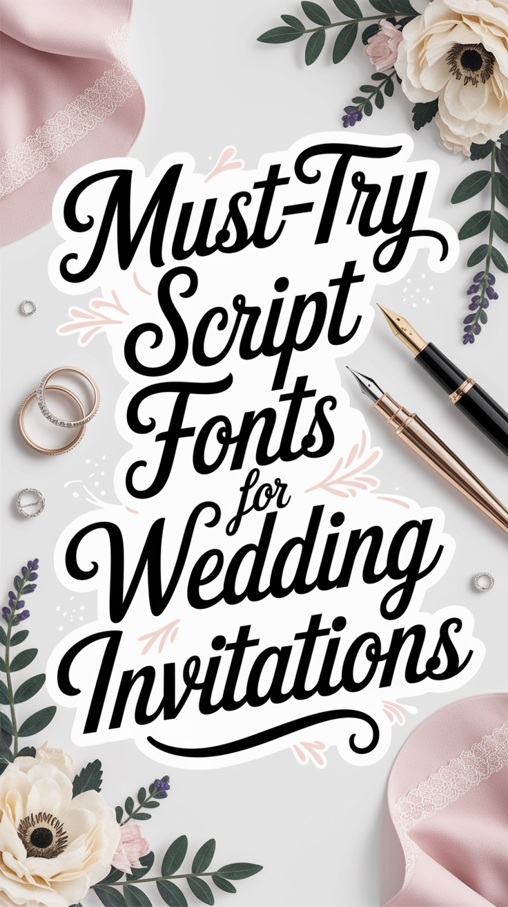 Must-Try Script Fonts for Wedding Invitations and Stationery