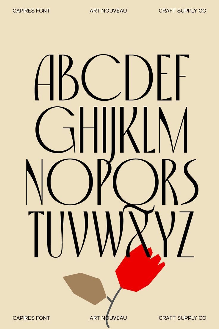 Capires: A Modern Art Nouveau Font
