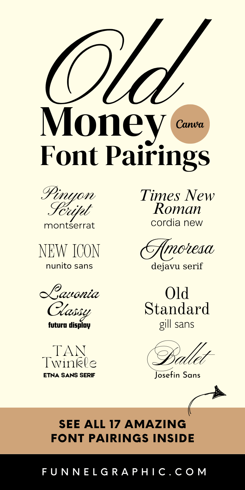 17 Old Money Font Pairing Ideas In Canva