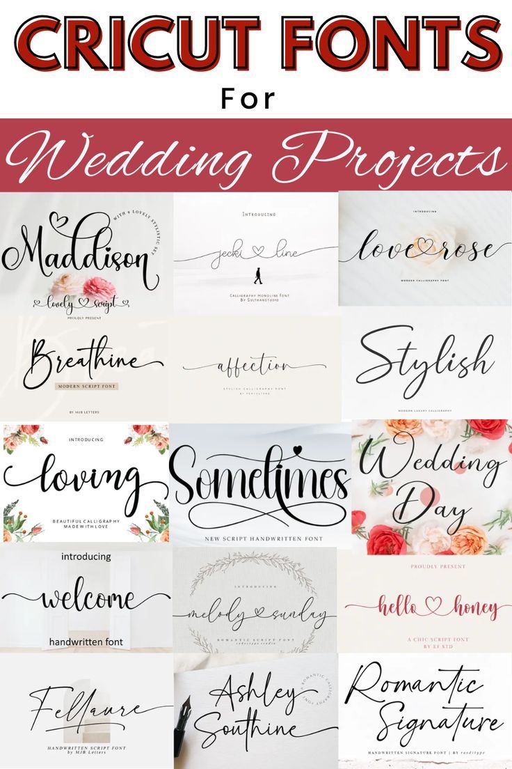 Best Wedding Fonts for Wedding Projects —