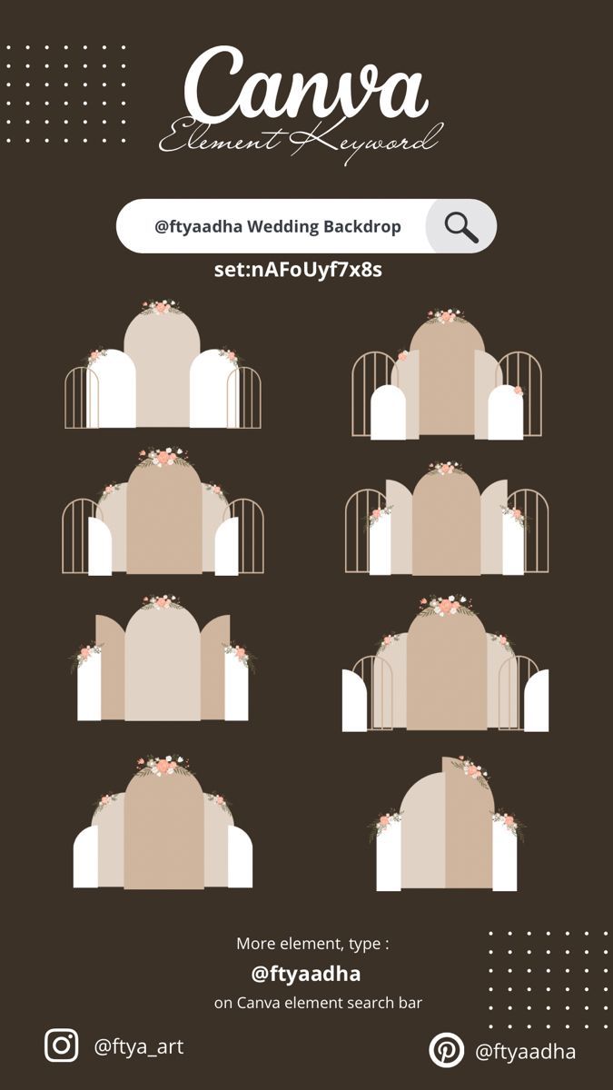 Canva Elemet Keyword Wedding Backdrop canvapremiumelements