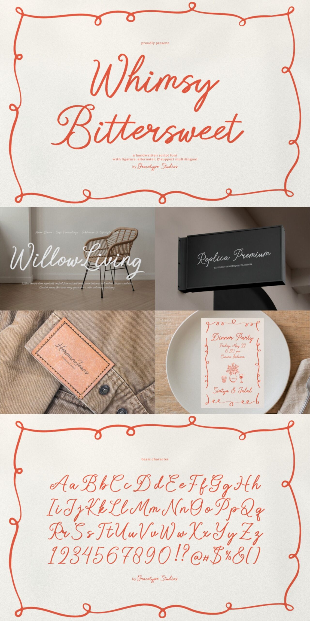 Whimsy Bittersweet | Handwritten Script