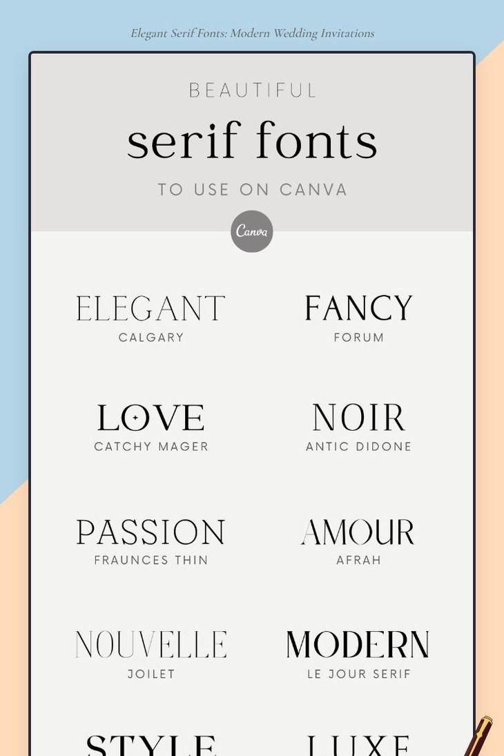 Elegant Serif Fonts: Modern Wedding Invitations