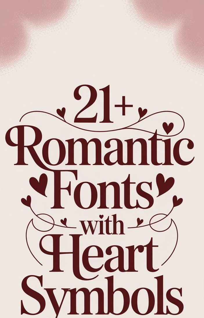 21+ Romantic Fonts with Heart Symbols for Sweet, Creative Designs