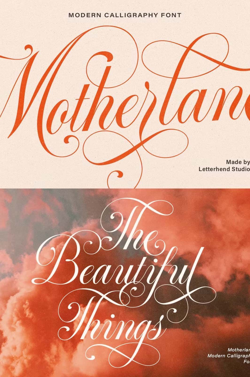 Modern Calligraphy Fonts and Script Templates for Creative Design