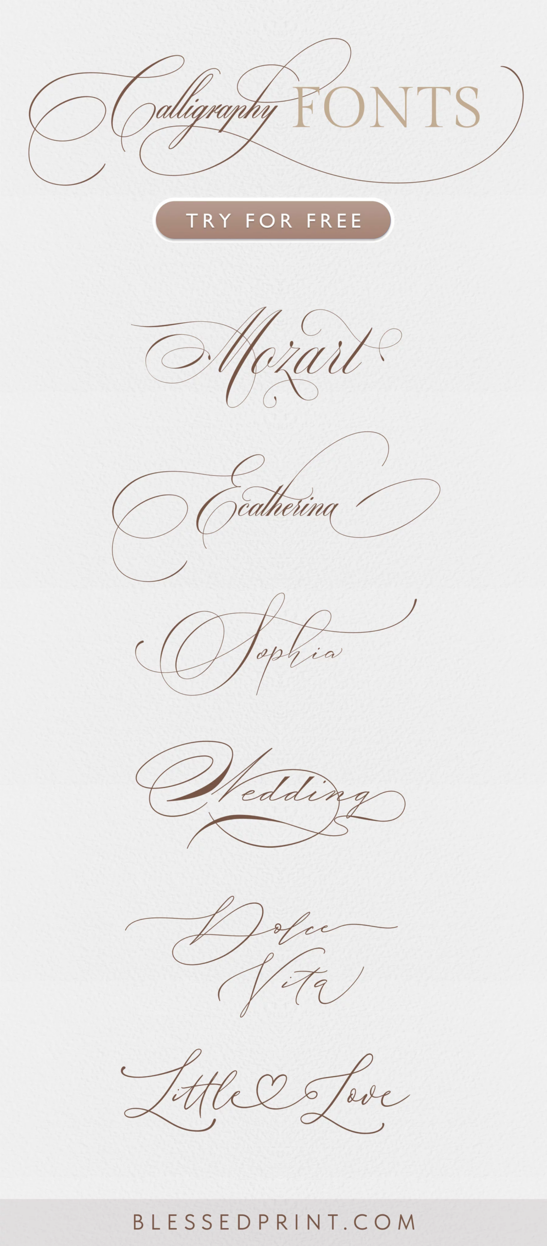 Download free demo fonts | Font shop — Blessed Print