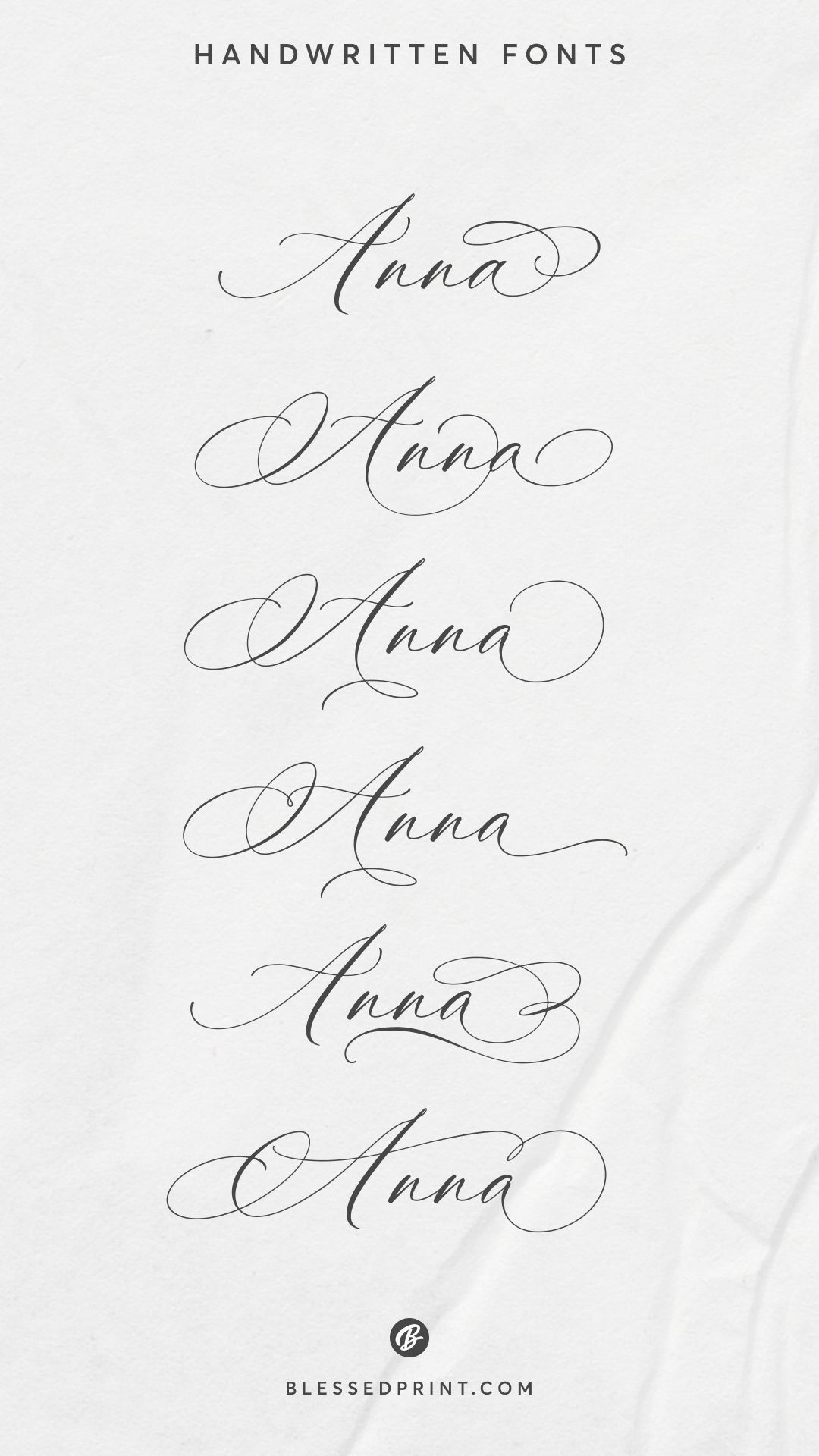 Anna in elegant calligraphy font