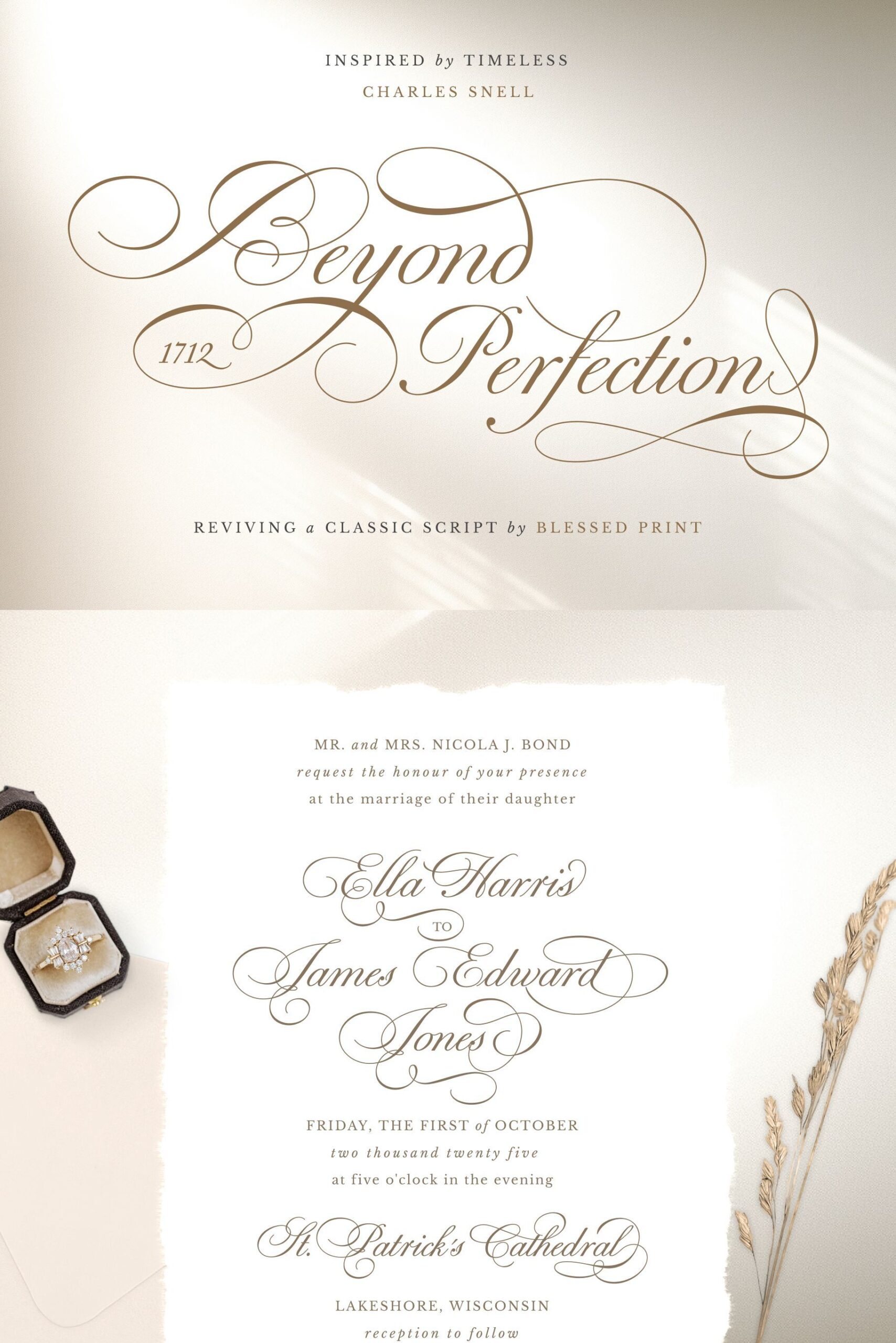 Beyond Perfection Script – Timeless Calligraphy by Blessed Print