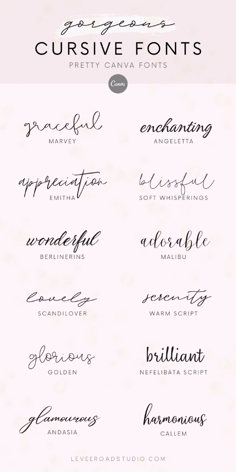 Cursive Canva Fonts for Social Media Grpahics: Cursive Letters Font — Fonts