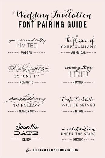 Wedding Invitation Font Pairing Guide