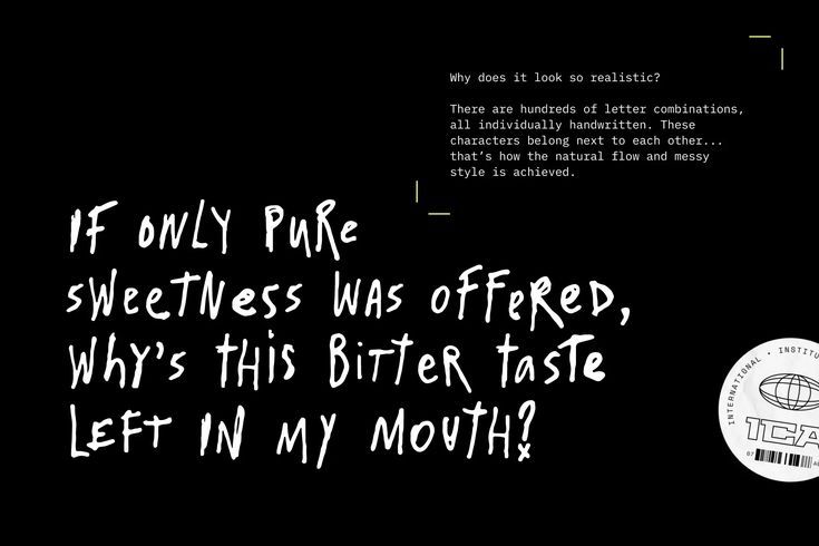 Wasted Year Messy Handwriting Font